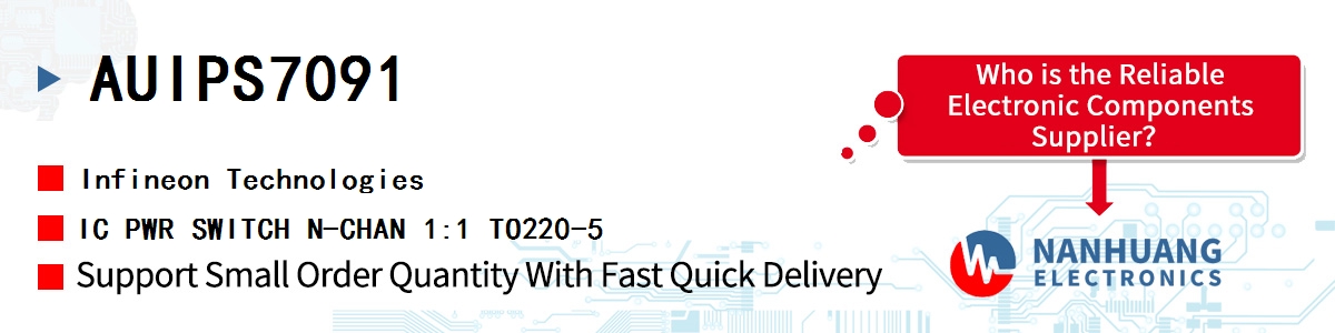 AUIPS7091 Infineon IC PWR SWITCH N-CHAN 1:1 TO220-5