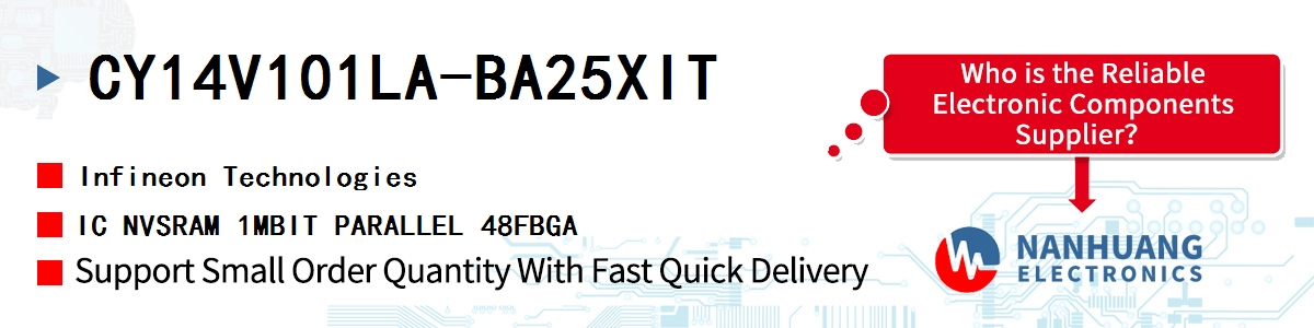 CY14V101LA-BA25XIT Infineon IC NVSRAM 1MBIT PARALLEL 48FBGA