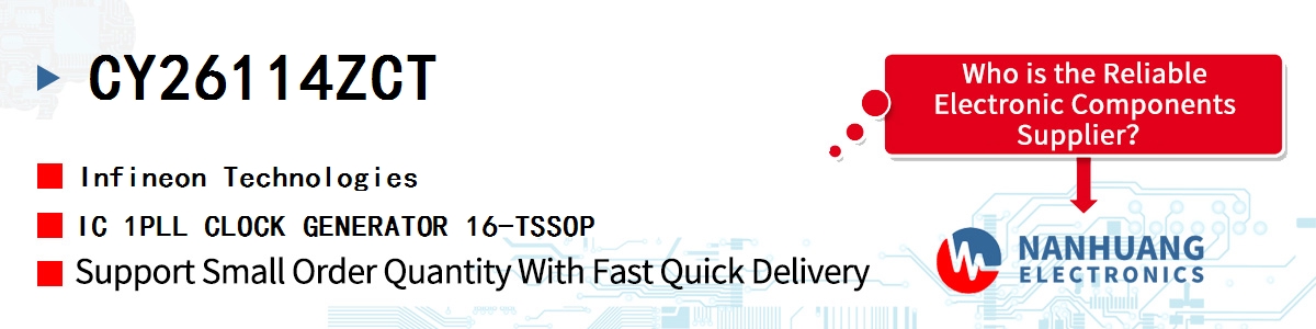 CY26114ZCT Infineon IC 1PLL CLOCK GENERATOR 16-TSSOP