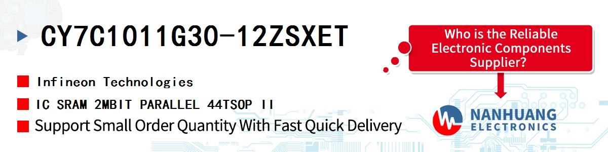 CY7C1011G30-12ZSXET Infineon IC SRAM 2MBIT PARALLEL 44TSOP II