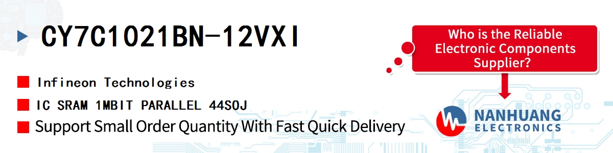 CY7C1021BN-12VXI Infineon IC SRAM 1MBIT PARALLEL 44SOJ