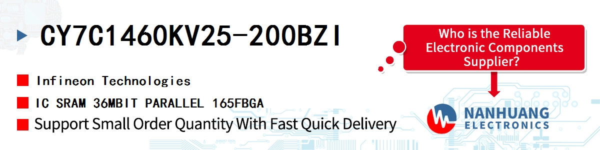 CY7C1460KV25-200BZI Infineon IC SRAM 36MBIT PARALLEL 165FBGA