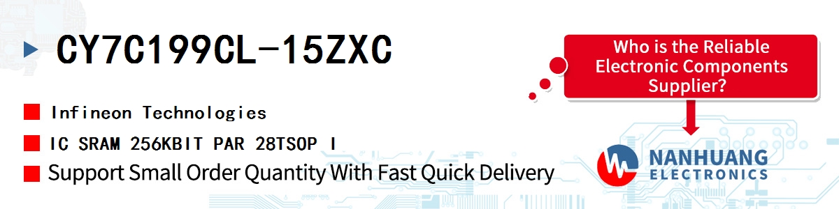 CY7C199CL-15ZXC Infineon IC SRAM 256KBIT PAR 28TSOP I