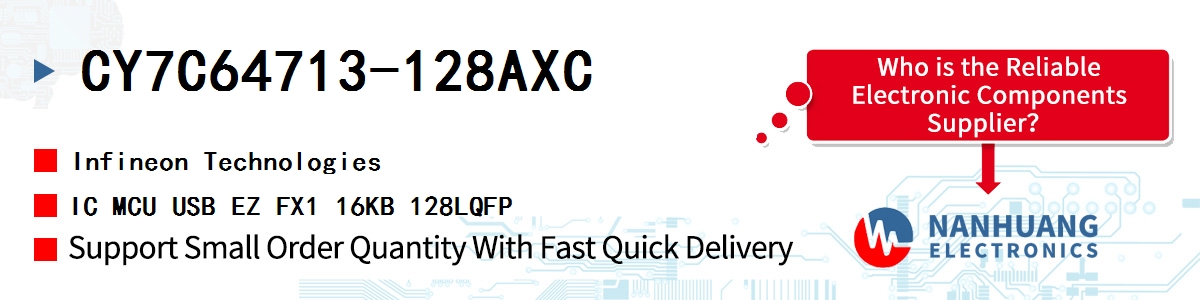 CY7C64713-128AXC Infineon IC MCU USB EZ FX1 16KB 128LQFP
