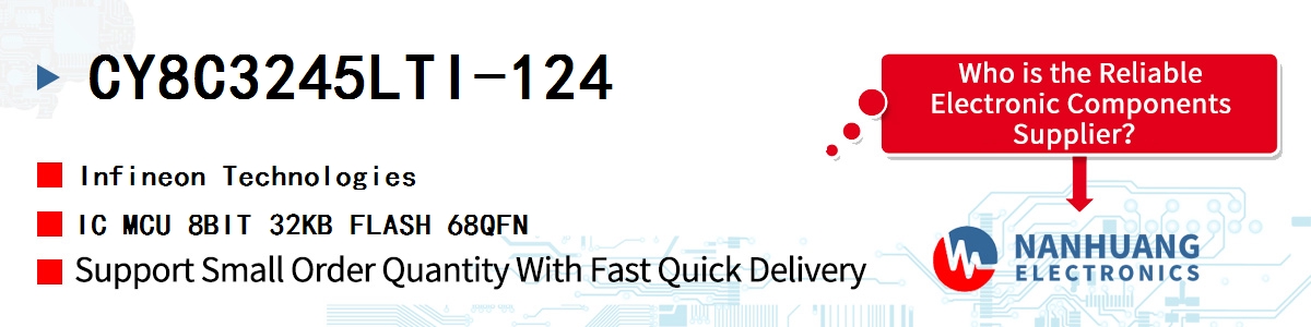 CY8C3245LTI-124 Infineon IC MCU 8BIT 32KB FLASH 68QFN