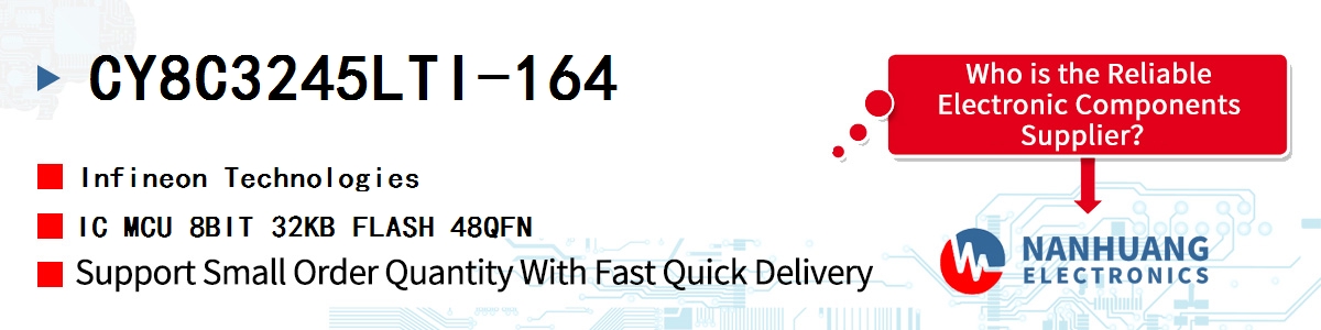 CY8C3245LTI-164 Infineon IC MCU 8BIT 32KB FLASH 48QFN