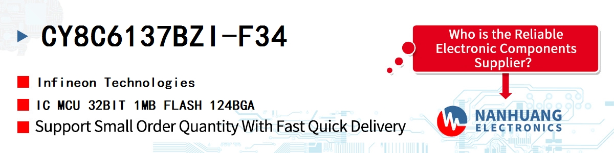 CY8C6137BZI-F34 Infineon IC MCU 32BIT 1MB FLASH 124BGA