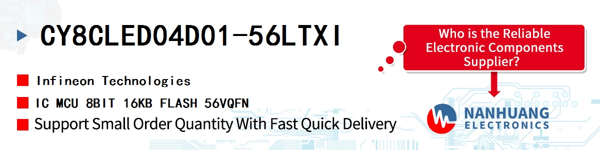 CY8CLED04D01-56LTXI Infineon IC MCU 8BIT 16KB FLASH 56VQFN