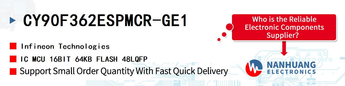 CY90F362ESPMCR-GE1 Infineon IC MCU 16BIT 64KB FLASH 48LQFP