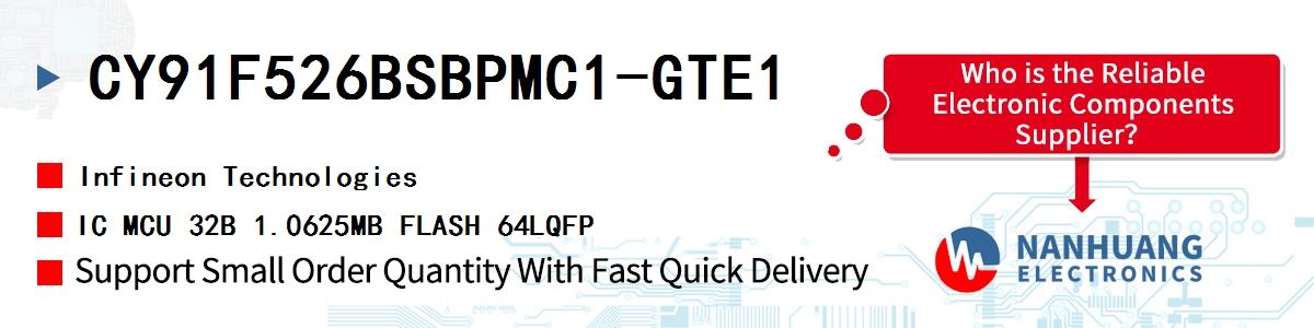 CY91F526BSBPMC1-GTE1 Infineon IC MCU 32B 1.0625MB FLASH 64LQFP