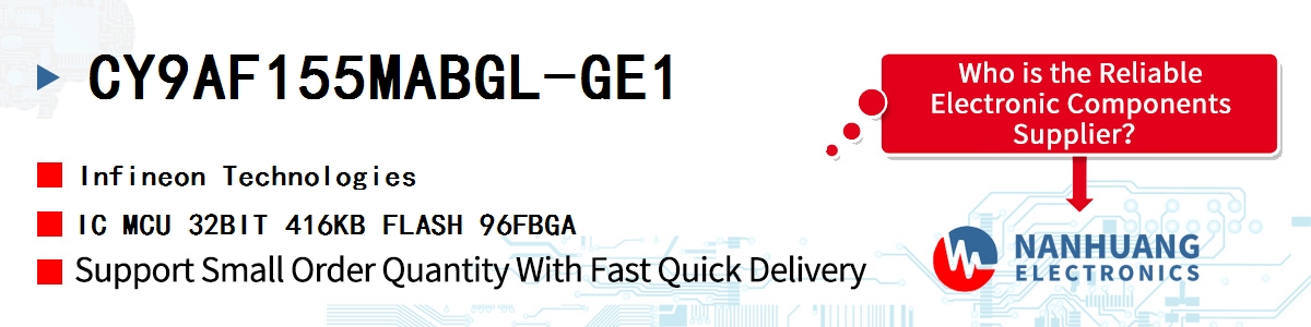 CY9AF155MABGL-GE1 Infineon IC MCU 32BIT 416KB FLASH 96FBGA