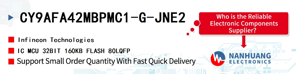CY9AFA42MBPMC1-G-JNE2 Infineon IC MCU 32BIT 160KB FLASH 80LQFP