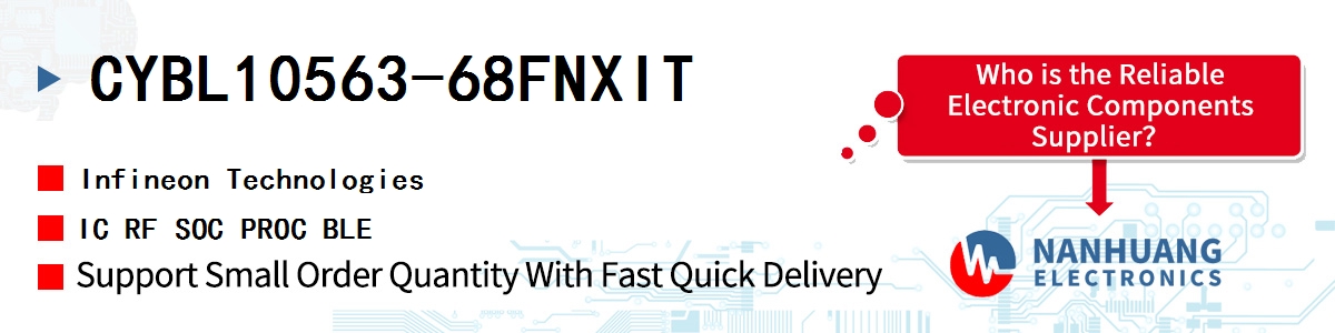 CYBL10563-68FNXIT Infineon IC RF SOC PROC BLE