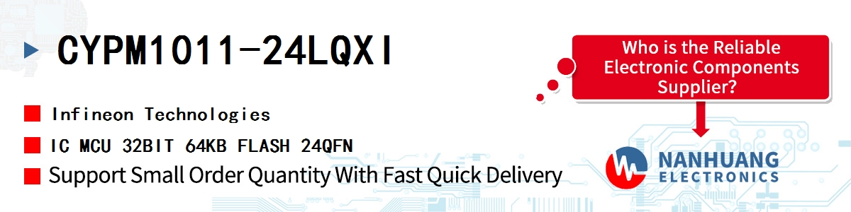 CYPM1011-24LQXI Infineon IC MCU 32BIT 64KB FLASH 24QFN