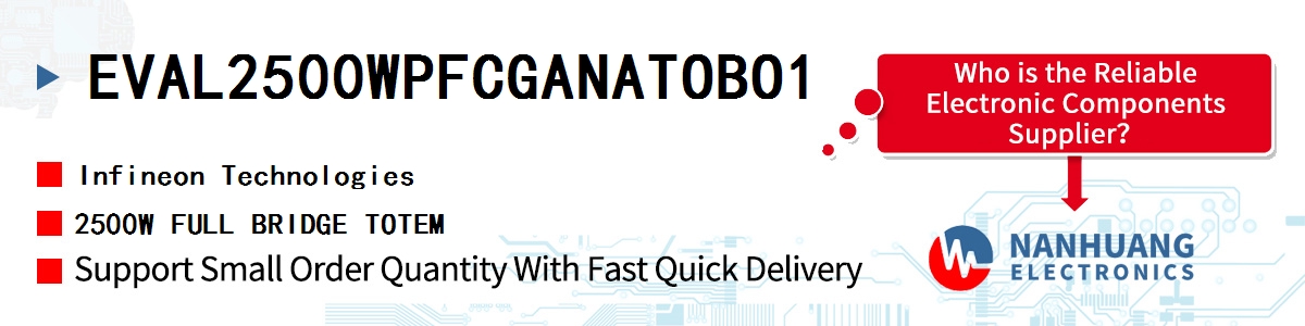 EVAL2500WPFCGANATOBO1 Infineon 2500W FULL BRIDGE TOTEM