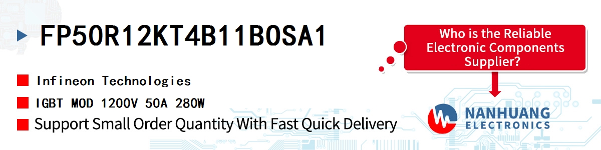 FP50R12KT4B11BOSA1 Infineon IGBT MOD 1200V 50A 280W