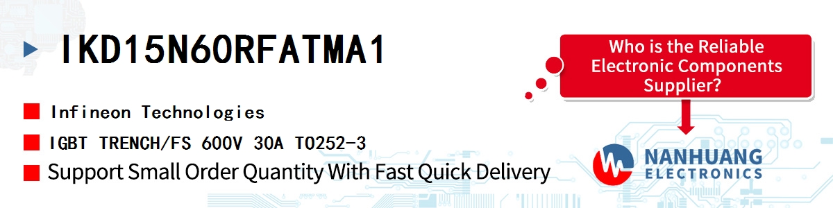 IKD15N60RFATMA1 Infineon IGBT TRENCH/FS 600V 30A TO252-3