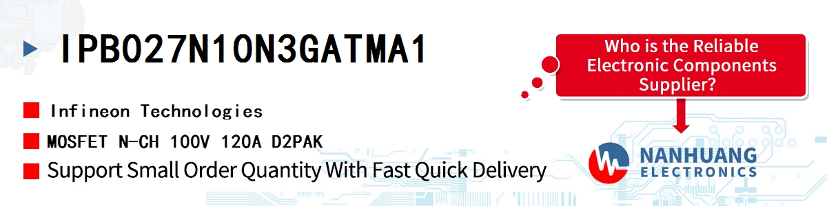 IPB027N10N3GATMA1 Infineon MOSFET N-CH 100V 120A D2PAK