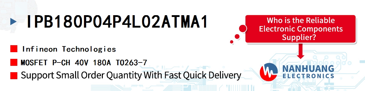 IPB180P04P4L02ATMA1 Infineon MOSFET P-CH 40V 180A TO263-7