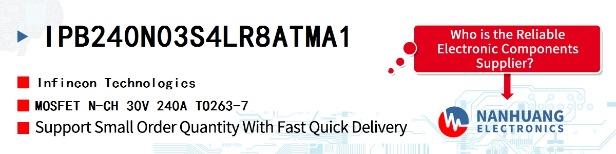 IPB240N03S4LR8ATMA1 Infineon MOSFET N-CH 30V 240A TO263-7