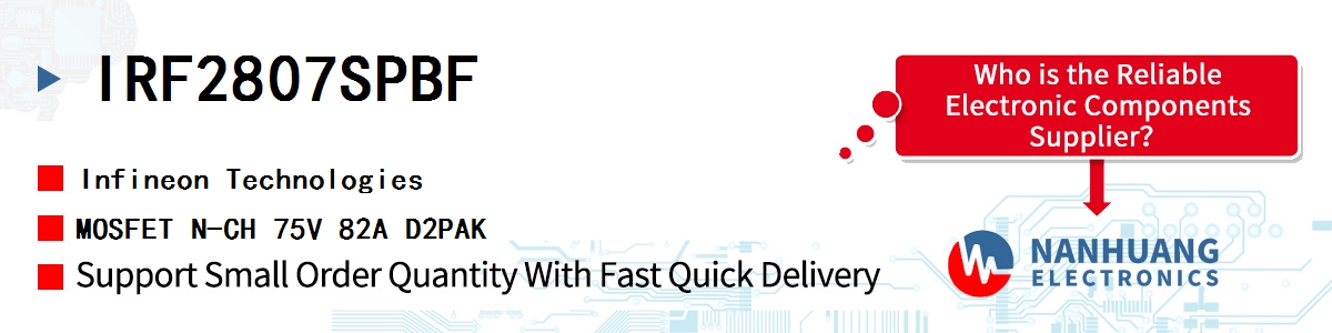 IRF2807SPBF Infineon MOSFET N-CH 75V 82A D2PAK