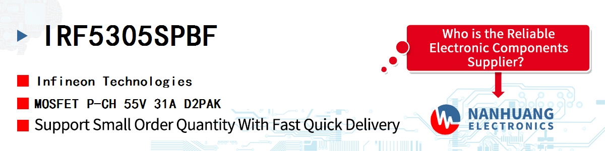 IRF5305SPBF Infineon MOSFET P-CH 55V 31A D2PAK