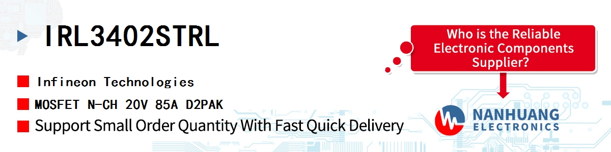 IRL3402STRL Infineon MOSFET N-CH 20V 85A D2PAK