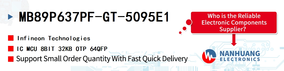 MB89P637PF-GT-5095E1 Infineon IC MCU 8BIT 32KB OTP 64QFP
