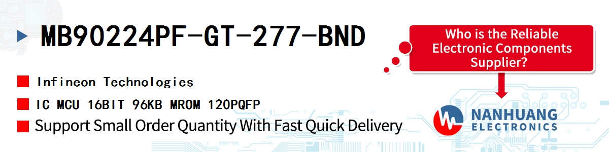 MB90224PF-GT-277-BND Infineon IC MCU 16BIT 96KB MROM 120PQFP