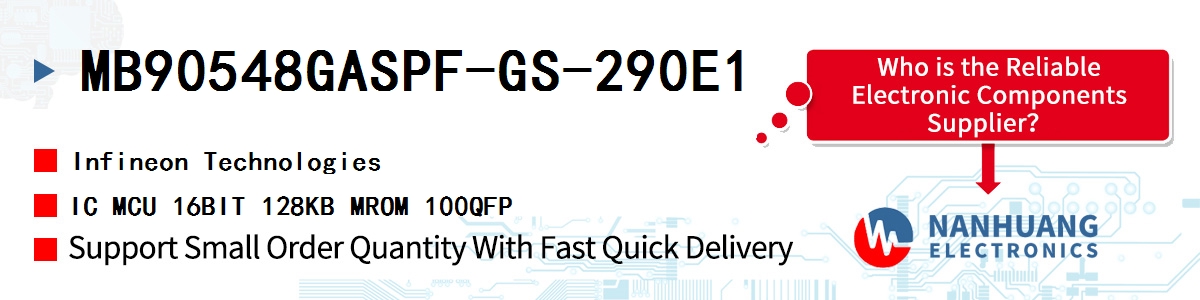 MB90548GASPF-GS-290E1 Infineon IC MCU 16BIT 128KB MROM 100QFP