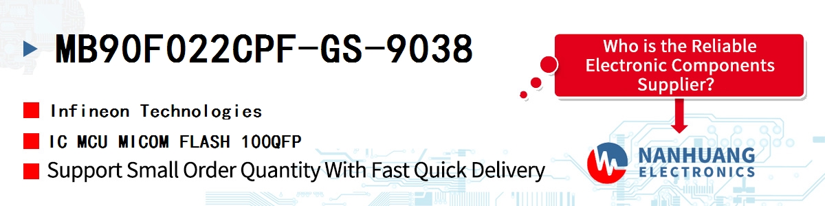 MB90F022CPF-GS-9038 Infineon IC MCU MICOM FLASH 100QFP