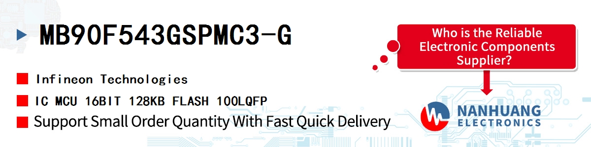 MB90F543GSPMC3-G Infineon IC MCU 16BIT 128KB FLASH 100LQFP