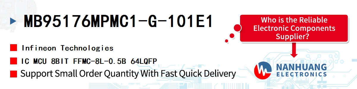 MB95176MPMC1-G-101E1 Infineon IC MCU 8BIT FFMC-8L-0.5B 64LQFP
