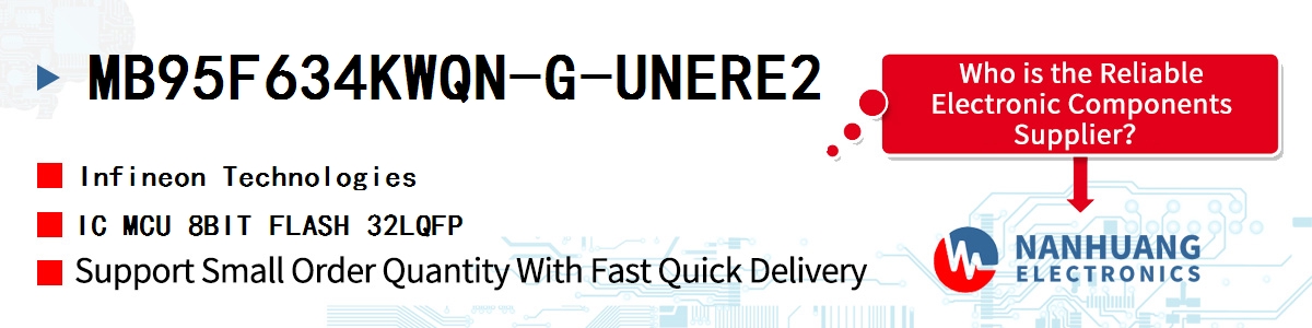 MB95F634KWQN-G-UNERE2 Infineon IC MCU 8BIT FLASH 32LQFP