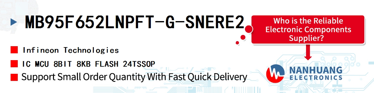MB95F652LNPFT-G-SNERE2 Infineon IC MCU 8BIT 8KB FLASH 24TSSOP