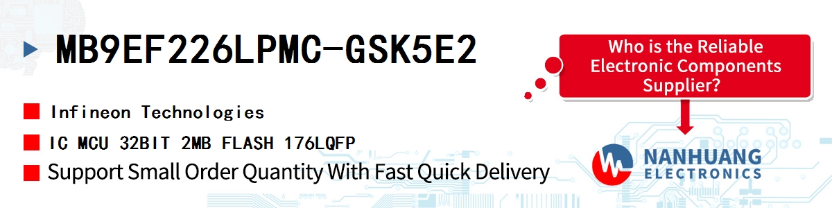 MB9EF226LPMC-GSK5E2 Infineon IC MCU 32BIT 2MB FLASH 176LQFP