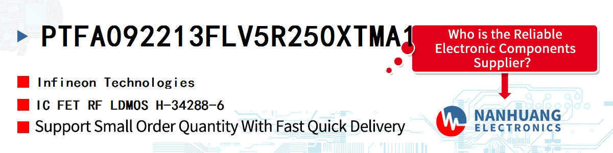 PTFA092213FLV5R250XTMA1 Infineon IC FET RF LDMOS H-34288-6