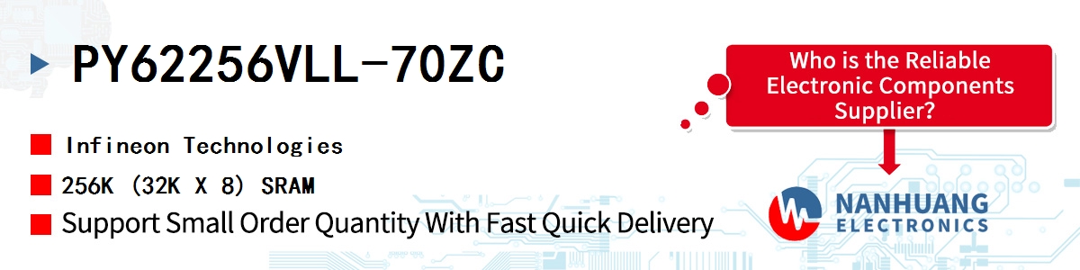 PY62256VLL-70ZC Infineon 256K (32K X 8) SRAM