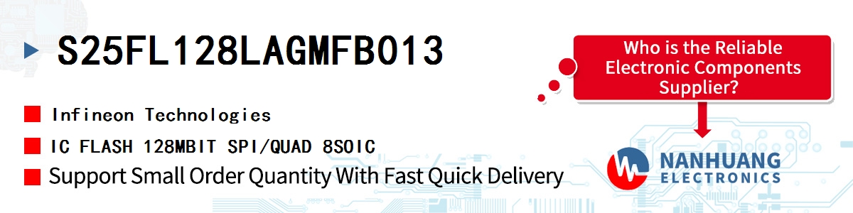 S25FL128LAGMFB013 Infineon IC FLASH 128MBIT SPI/QUAD 8SOIC
