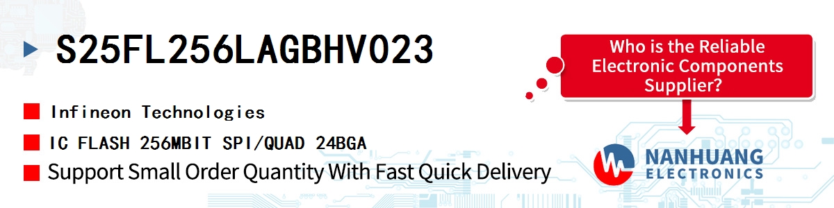 S25FL256LAGBHV023 Infineon IC FLASH 256MBIT SPI/QUAD 24BGA