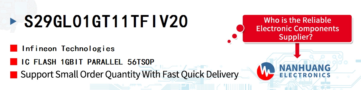 S29GL01GT11TFIV20 Infineon IC FLASH 1GBIT PARALLEL 56TSOP