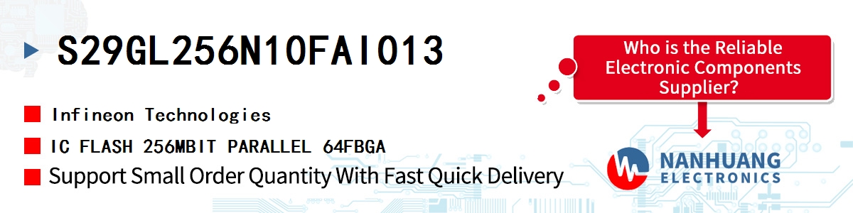 S29GL256N10FAI013 Infineon IC FLASH 256MBIT PARALLEL 64FBGA