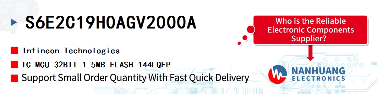 S6E2C19H0AGV2000A Infineon IC MCU 32BIT 1.5MB FLASH 144LQFP