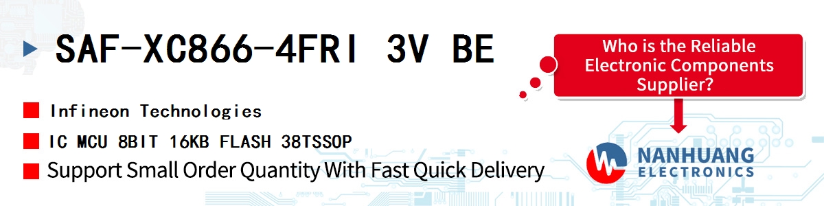SAF-XC866-4FRI 3V BE Infineon IC MCU 8BIT 16KB FLASH 38TSSOP