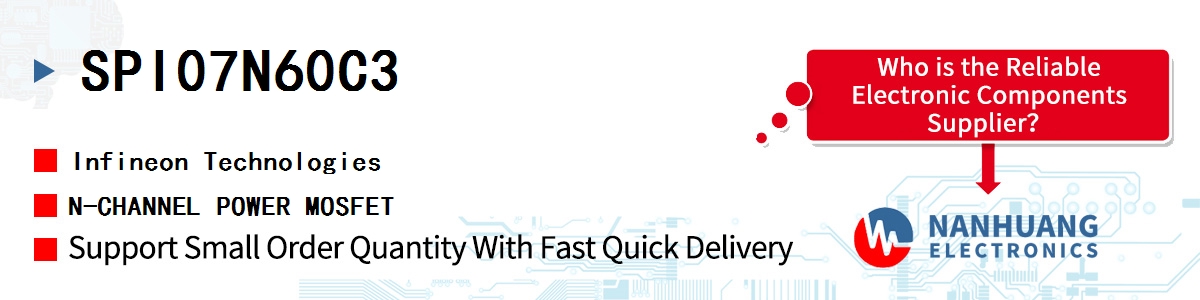SPI07N60C3 Infineon N-CHANNEL POWER MOSFET