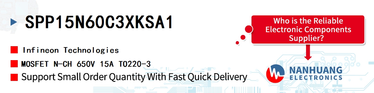 SPP15N60C3XKSA1 Infineon MOSFET N-CH 650V 15A TO220-3