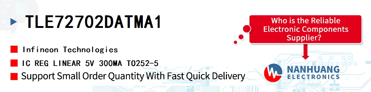 TLE72702DATMA1 Infineon IC REG LINEAR 5V 300MA TO252-5