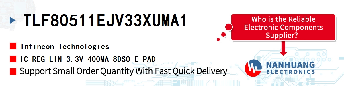 TLF80511EJV33XUMA1 Infineon IC REG LIN 3.3V 400MA 8DSO E-PAD