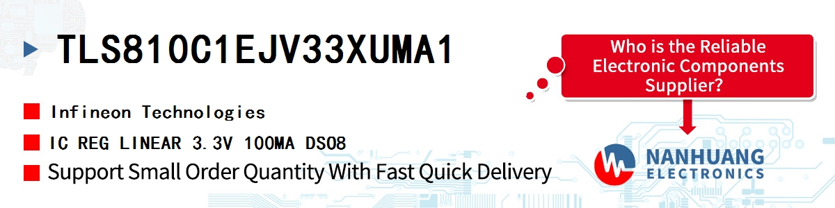 TLS810C1EJV33XUMA1 Infineon IC REG LINEAR 3.3V 100MA DSO8