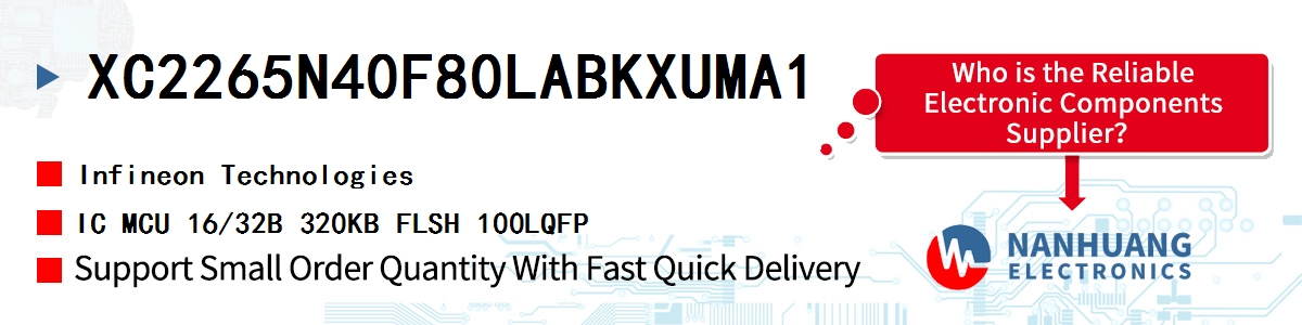XC2265N40F80LABKXUMA1 Infineon IC MCU 16/32B 320KB FLSH 100LQFP
